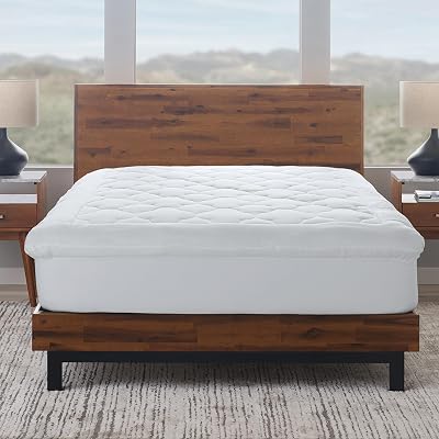 Ella Jayne Lofty 100% Cotton Plush Gel Fiber Filled Mattress Topper - Twin