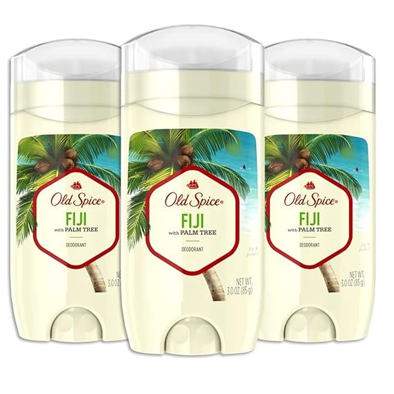 Old Spice Aluminum Free Deodorant for Men Fiji With Palm Tree Scent Inspired By Nature 3 Oz, Pack Of 3