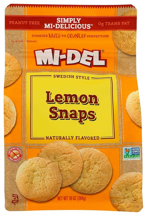 Midel, Cookies Lemon Snaps, 10 Ounce