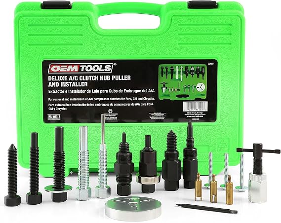 OEMTOOLS 37150 A/C Clutch Tool Kit, Removes and Installs Pressed-On AC Clutches, AC Compressor Clutch Kit for Use with Ford, GM, and Chrysler, Car Tools