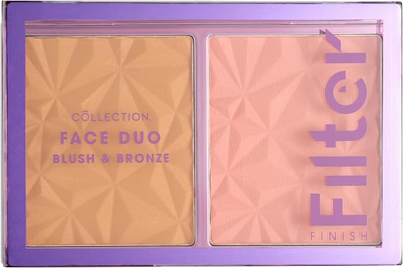 Collection Cosmetics Filter Finish Face Duo, Sculpt and Glow, Blush and Bronzer Palette,10g
