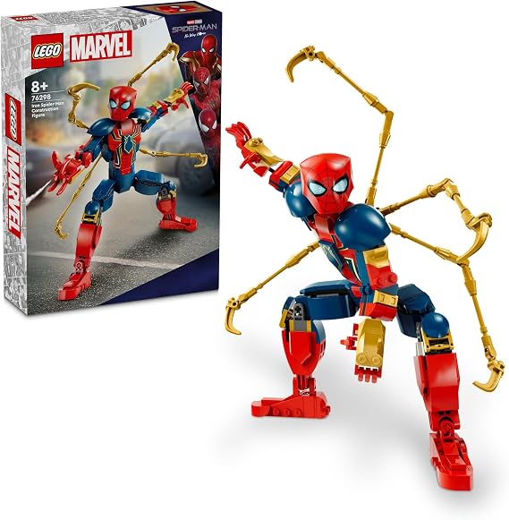 LEGO 76298 Marvel Iron Spider-Man Figure, Toy, Birthday Gift, Blocks, Boys, Girls, Kids, 8 Years Old 9 Years Old 10 Years Old Elementary School Students, Marvel Goods, Figure