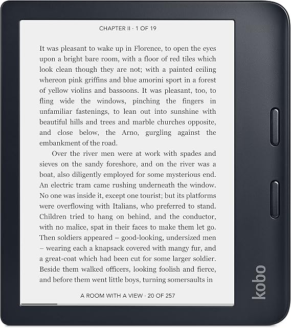 Kobo Libra 2 | eReader | 7 Glare Free Touchscreen | Waterproof | Adjustable Brightness and Color Temperature | Blue Light Reduction | eBooks | WiFi | 32GB of Storage | Carta E Ink Technology | Black