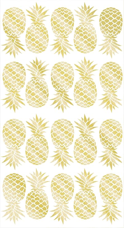 Wall Pops WPK1908 Pineapple Wall Art Kit, Metallic