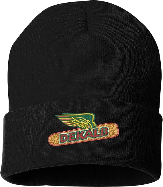 Dekalb Corn Beanie Hat Warm Illinois Winter Cap