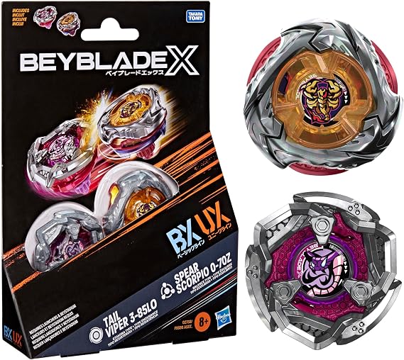 Beyblade X Spear Scorpio 0-70Z UX & Tail Viper 3-85LO BX