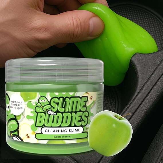 Slime Buddies Car Detailing Slime, Apple 1 Pack, Reusable Dust Remover