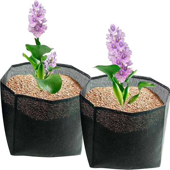 The Pond Guy Planting Bags for Backyard Water Gardens, Durable Mesh Planter Pot for Lily & Bog Plants, Grow Healthy Aquatic Plants, 7-Inch Square | For backyard outdoor water gardens, durable mesh design supports lilies, lotus and bog plants