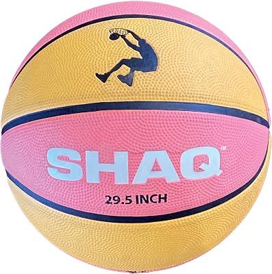 Shaq Official Size 7, 29.5 Composite Basketball - High Durability IndoorOutdoor with Grip Surface and Mini Pump