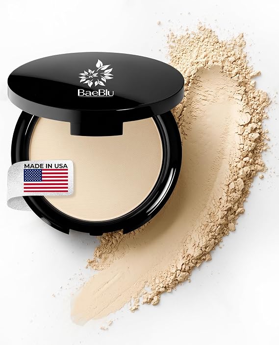 Organic Pressed Setting Powder, Talc-Free, Translucent Matte Finish, Banana