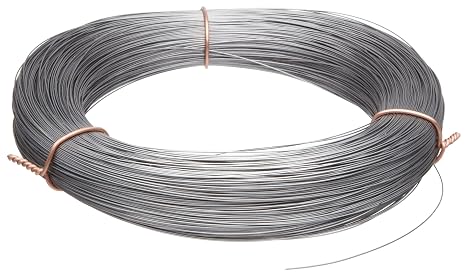 High Carbon Steel Wire, Mill Finish #2B (Smooth) Finish, Grade #2B Smooth, Full Hard Temper, Meets ASTM A228 Specifications, 0.029" Diameter, 446' Length, Precision