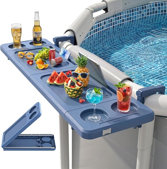 44"12" Poolside Bar w/Adjustable Support Bracket Fits Above-Ground Pools