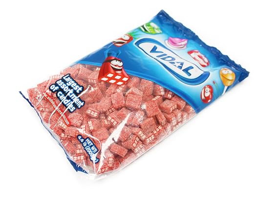 Vidal Licorice Strawberry Bricks 4.4 Pounds