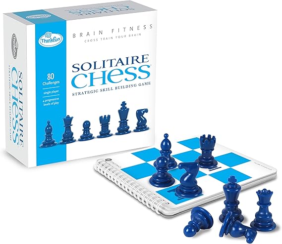 ThinkFun Brain Fitness Solitaire Chess - Fun Version of Chess You Can Play Alone, Toy of The Year Nominee