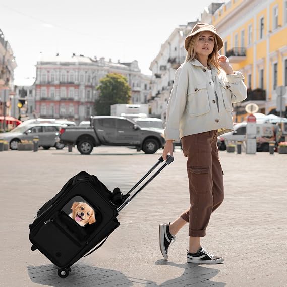 EliteField Deluxe Rolling Backpack Dog & Cat Carrier