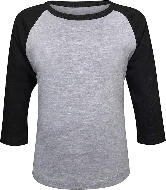 ILTEX Kids & Youth Baseball Raglan T-Shirt 3/4 Sleeve Infant Toddler Youth Athletic Jersey Sports Casual (20+ Colors)