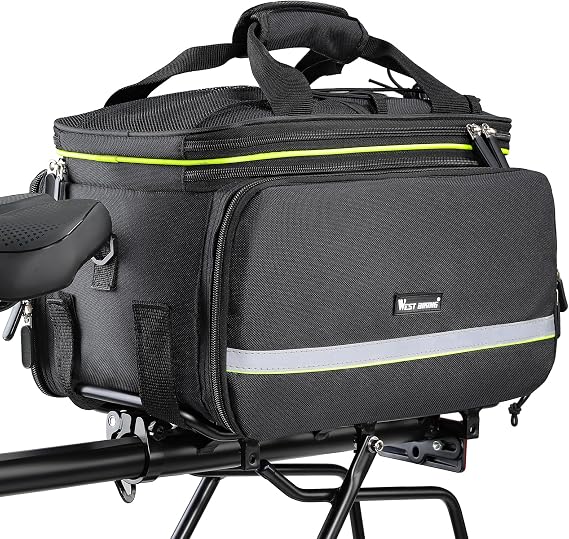 35L Bike Storage Bag Double Side Pannier Bags,Waterproof Cargo Rack Pack Saddle Bag Shoulder Bags with Rain Cover for Riding ,Multi-function Bicycle Rear Seat Trunk Panniers Pouch Cycling Accessories