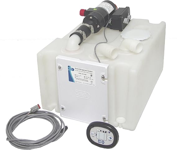 Jabsco 38110-0092 Marine Waste 10 Gallon Holding Tank and Pump Management System, 12 Volt, 16 Amp | 12 Volt, 16 Amp