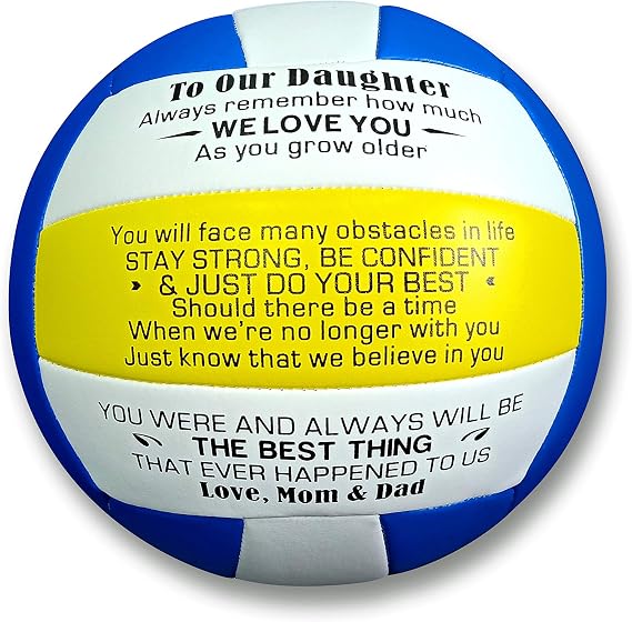 Uloveido Indoor Outdoor Sports Balls to My Daughter Volleyball for Women I Love You Volleyball Gift from Mom or Dad Y605