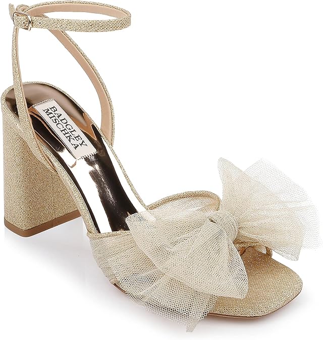 Badgley Mischka Women's Tess Block Heel With Poof