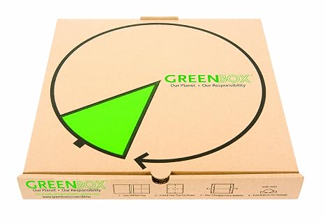 GreenBox Pizza Box, 16-3/8" Length x 16-3/8" Width x 2-3/16" Height, Kraft (Pack of 50)