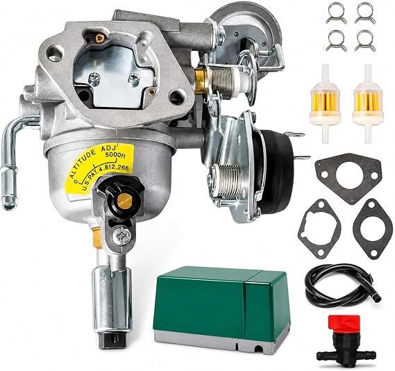 Carburetor Kit Compatible with Cummins Onan 5500 7000 Marquis Gold HGJ Series RV Generators, Replacement for 541-0765 A043B781 146-0774 A041P558, Includes Gaskets, Fuel Filter, Fuel Shut-Off Valve