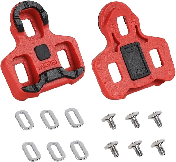CyclingDeal Bike Cleats Compatible with Look Keo - Road Bike Bicycle Cleat Set - 7 Degree Floating - Anti Slip Design - NOT for Look Keo Blade Pedals