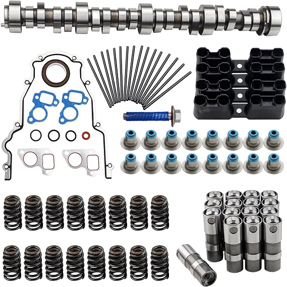 Sloppy Mechanics Stage 2 Camshaft Lifter Kit Compatible with 1997-2007 GM Chevy LS1 V8 4.8L 5.0L 5.3L 6.0L 6.2L LS1 LS2 LS6 LQ4 LQ9 Engines w/ E1840P Camshaft, Gaskets, Lifters & Trays