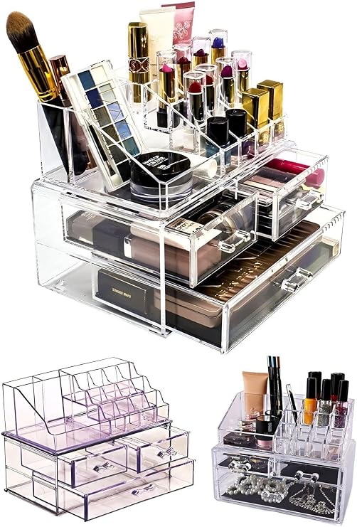 Vivart 3 Çekmeceli Makyaj Düzenleyici Organizer Set Makyaj Fırçalık Çok Renkli Tek Ebat