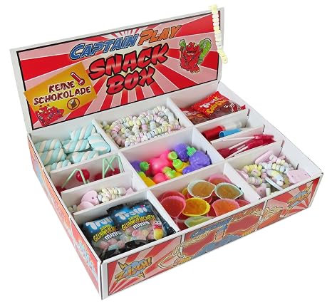 Captain Play Candy Box without Chocolate with 10 Different Varieties 1.4 kg Candy Mix