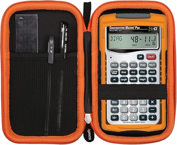 Aproca Case Compatible with Calculated Industries 4065 4080 Construction Master Pro Calculator, Portable Storage Bag for Accessories (Case Only)