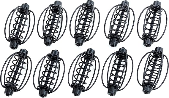 Carp Feeder 10 Pcs - Spring Fishing Feeder for Carp - Cage Carp Bait of Pumpkin Form, 20 g (0.7 oz) - Carp Fishing Equipment & Accessory