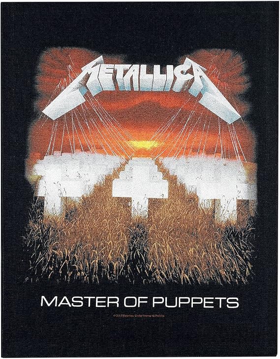 Metallica Men's Master Of Puppets Back Patch Black