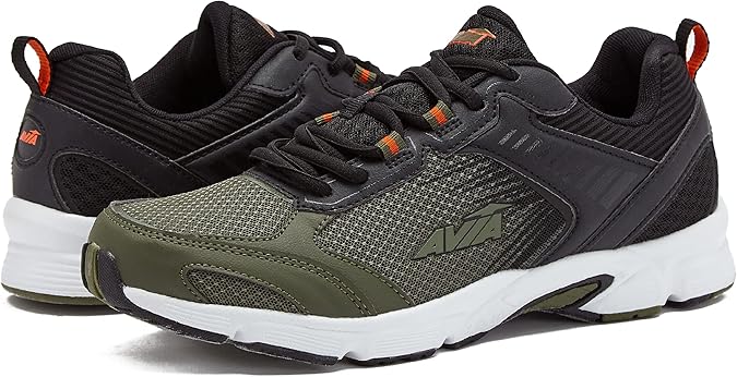 Avia Forte 2.0 Mens Running Shoes, Lightweight Trail or Running Athletic Sneakers for Men - Green, Black or Grey