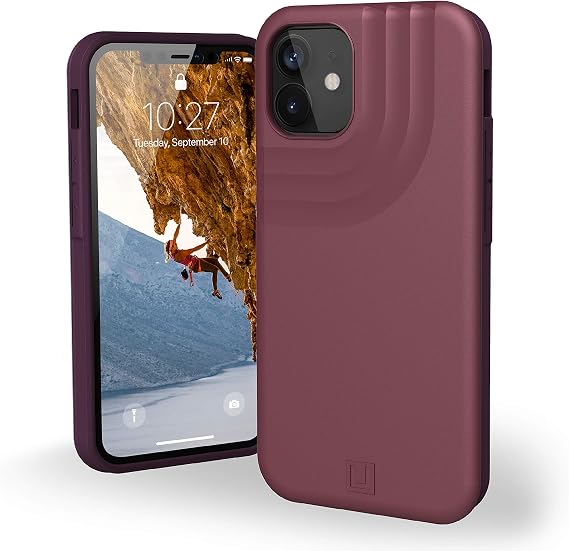 URBAN ARMOR GEAR [U] by UAG Designed for iPhone 12 Mini Case [5.4-inch Screen] Anchor Shock Absorbing Slim Fit Sleek Stylish Protective Phone Cover, Matte Aubergine