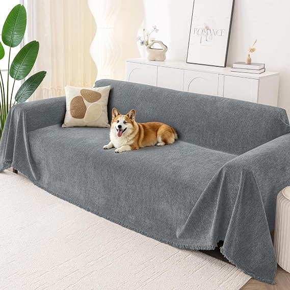 Smiry Couch Cover for Dogs, Chenille Sofa Covers for 3 Cushion Couch