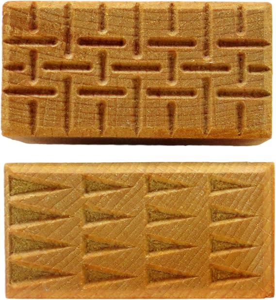 MKM Pottery Tools Stamps 4 Clay Medium Rectangle Decorative Stamp for Clay (SRM-3 Woven)