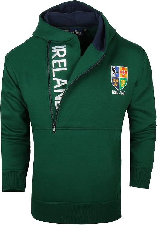Malham USA Ireland Half Zip Hoodie Navy/Bottle Green