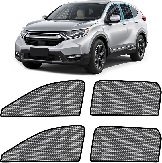 ZATOOTO Honda CRV Window Shades 2023-2025, Car Window Screen, 4 Pack | Breathable Mesh, Anti-Dust, Insulate Heat, UV Protection, Metal Frame Fit, For Camping, Napping Baby