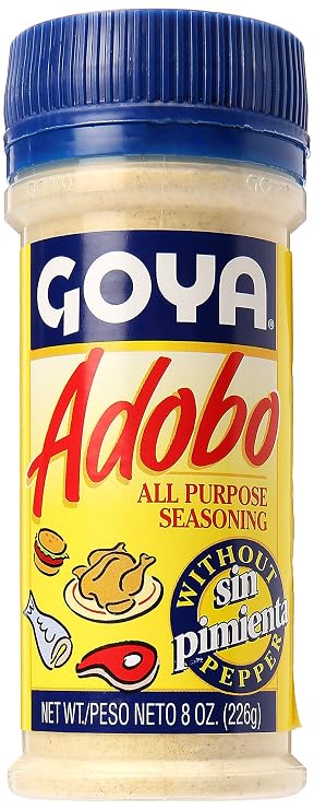 Adobo All Purpose Seasoning without Pepper by Goya, Poultry, Seafood, Meat, and Vegetable Seasoning, Fat Free and Calorie Free Latin Spice Blend, Mexican Seasoning, 28oz. Bottle