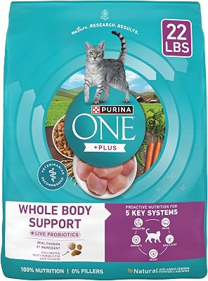Purina ONE Plus Whole Body Support with Chicken Dry Cat Food - 22 lb. Bag