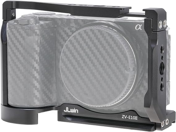 Hersmay ZVE10II Cage Aluminium Camera Cage for Sony ZV-E10 II Mirrorless Cameras, Vlogging Video Shooting Filmmaking Rig Stabiliser with 1/4 Inch Attachment and 3/8 Inch Arri Mounting Hole