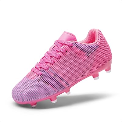 DREAM PAIRS Boys Girls Soccer Cleats Youth Firm Groud Athletic Outdoor Trainning Football Shoes for LittleBig Kid