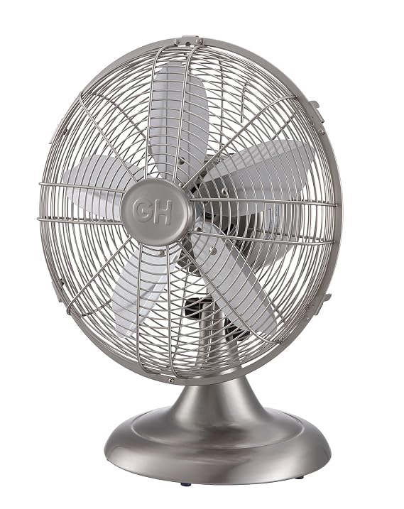 Hunter Fan Company 90400 Hunter 12 Retro Table Fan in Brushed Nickel