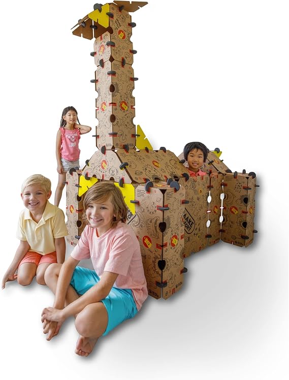 Make-A-Fort Creator Pack - 1 Explorer Kit & 1 Creator Kit Fort Set | Combine 1 Explorer Kit & 1 Creator Kit for ultimate building fun! Create forts, jets & sharks for ages 4+. Made in USA.