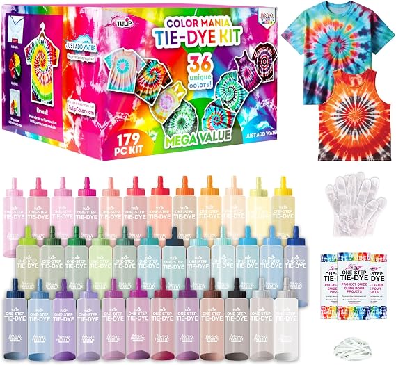 Tulip One-Step Tie-Dye Party Kit, Color Mania, 36 Colors