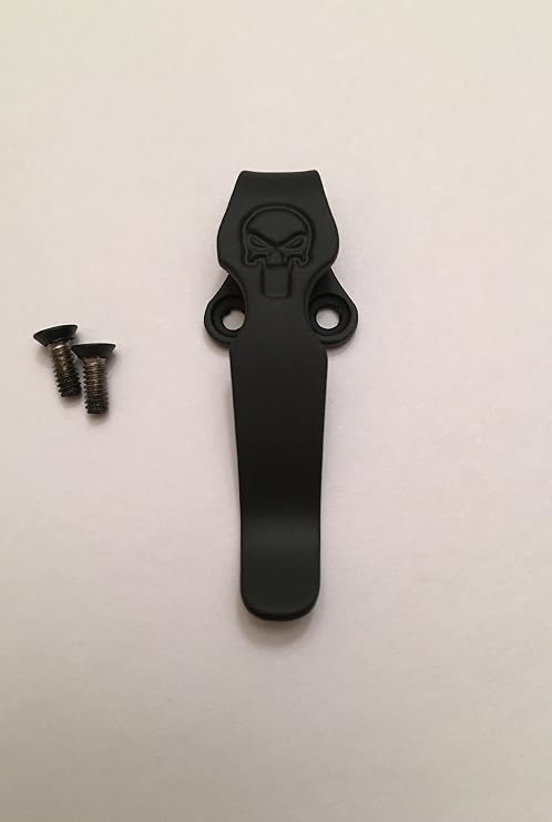 Black Titanium Deep Pocket Clip For Emerson CQC-7 CQC-15 A-100 Roadhouse Horseman Knives