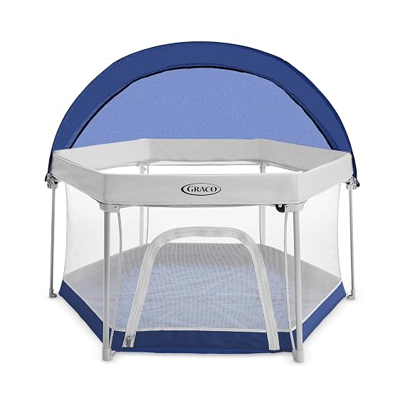 Graco Pack 'n Play LiteTraveler LX Playard Outdoor and Indoor Playspace with Compact Fold UV Canopy
