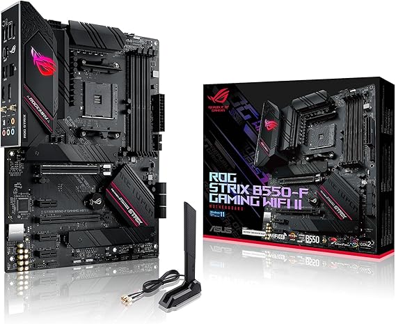 Asus ROG Strix B550-F Gaming WiFi II AMD AM4 (3rd Gen Ryzen) ATX DDR4 Gaming Motherboard (PCIe 4.0,WiFi 6E, 2.5Gb LAN, BIOS Flashback, HDMI 2.1, Addressable Gen 2 RGB Header and Aura Sync)
