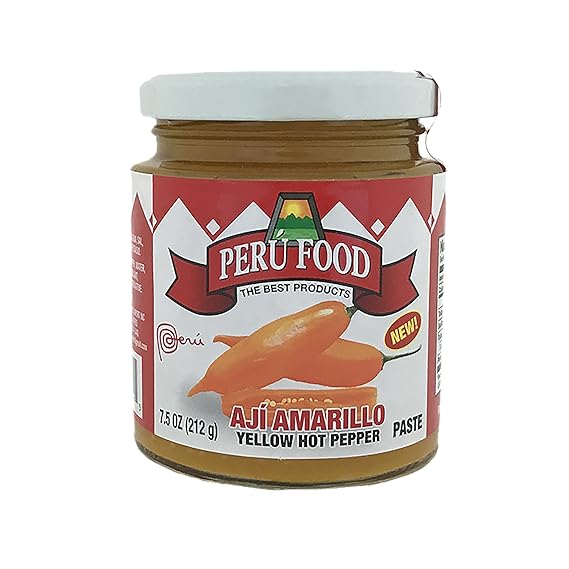 Peru Food Aji Amarillo Paste - Hot Yellow Pepper Paste - 7.5 ounces Jar - 3 Pack